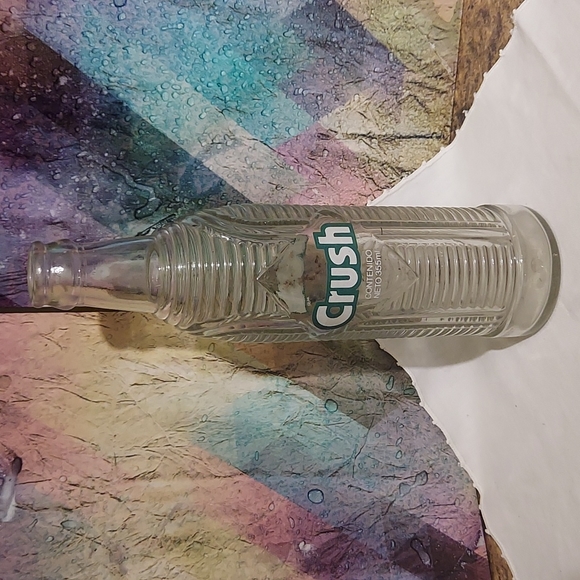 VINTAGE ANTIQUE ORANGE "CRUSH" BOTTLE, THICK RIBBED GLASS - Picture 1 of 2